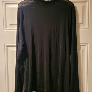 Torrid Black Mesh Detail Top